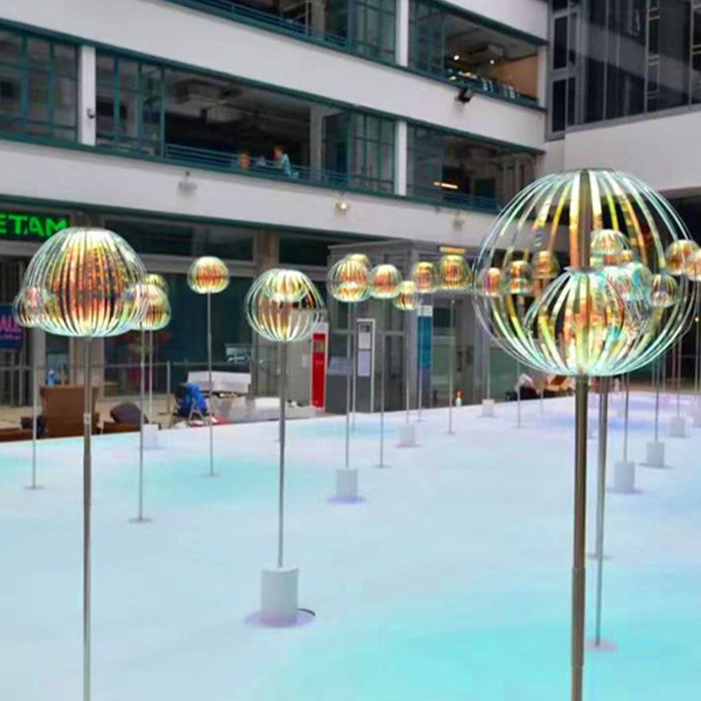Jellyfish Bubble Lamp LED Color Column Interactive Experience Mall Festival square Park Atmosphere Decorative Lights