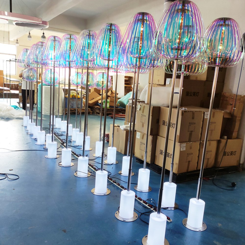 Jellyfish Bubble Lamp LED Color Column Interactive Experience Mall Festival square Park Atmosphere Decorative Lights