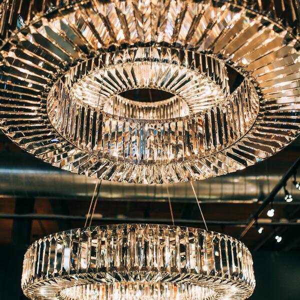 Ring Round Bedroom Living Room Luxury Round Crystal Chandelier Master Bedroom Luxury High Ceiling Restoration Crystal Lamp