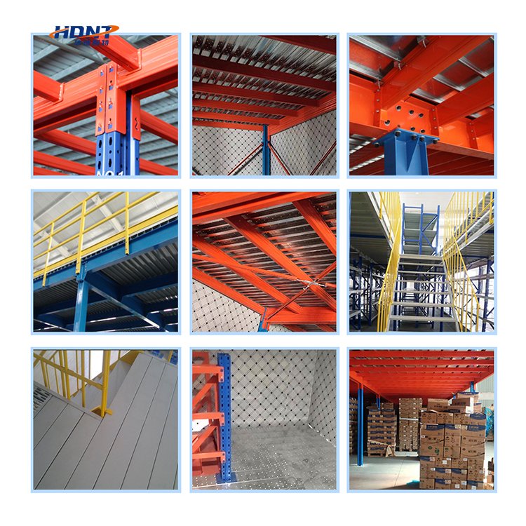 Industrial Metal Stair Mezzanine Shelf for Warehouse Storage Steel Material Easy Installation