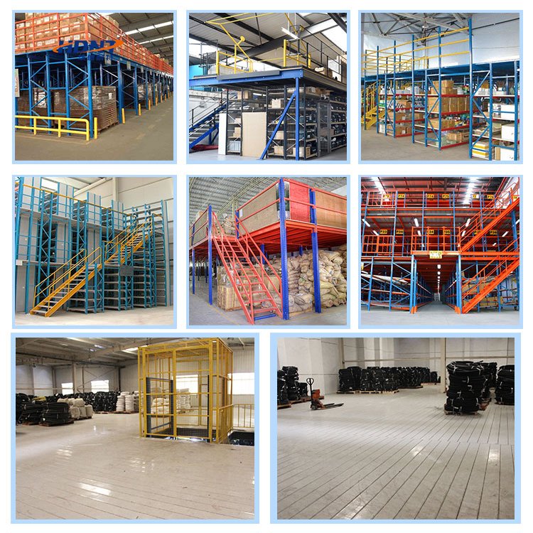 Industrial Metal Stair Mezzanine Shelf for Warehouse Storage Steel Material Easy Installation