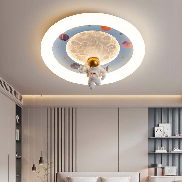 50cm 68W 3CCT Dimmable Eye protection Children's Room Ceiling Light Boys and Girls Bedroom Cartoon Astronaut LED Ceiling Lamp