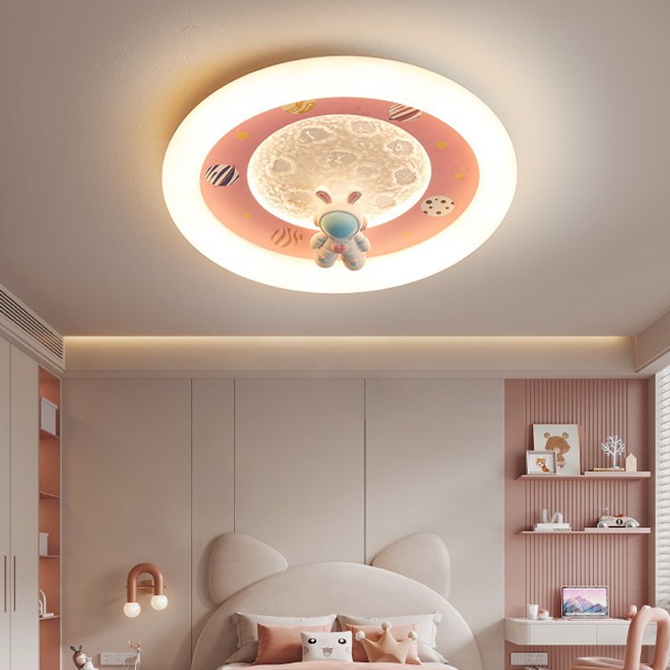 50cm 68W 3CCT Dimmable Eye protection Children's Room Ceiling Light Boys and Girls Bedroom Cartoon Astronaut LED Ceiling Lamp