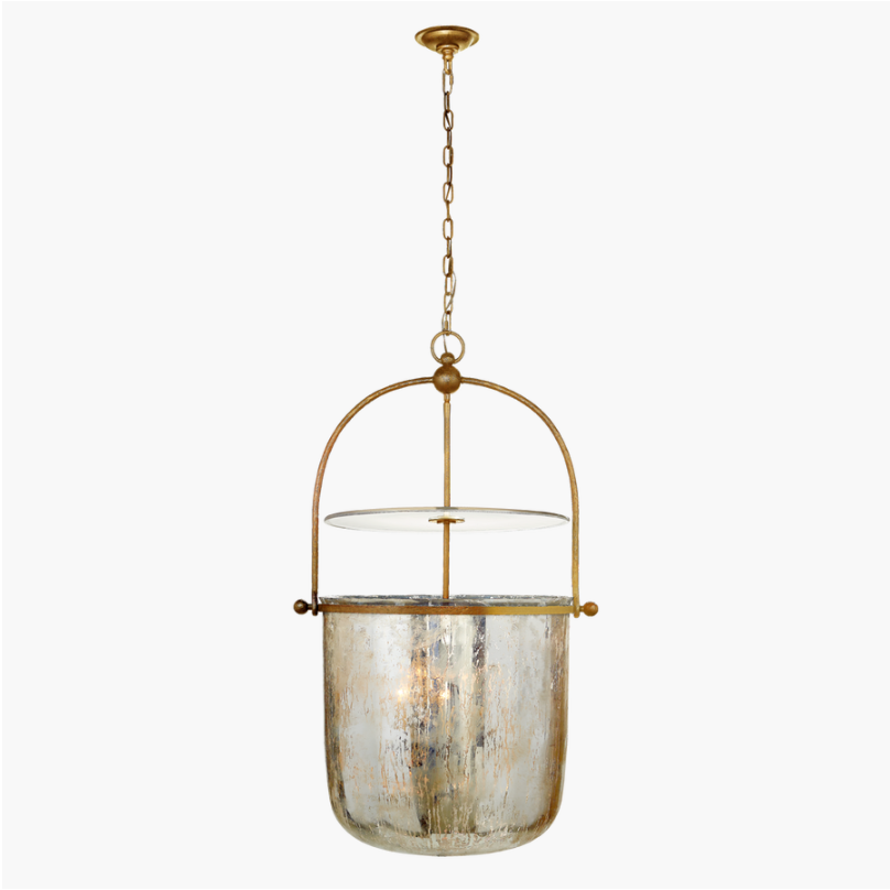 American Country Style Bell Glass Lampshade Chandelier Retro Villa Living Room Kitchen Island Home Decoration Pendant Light