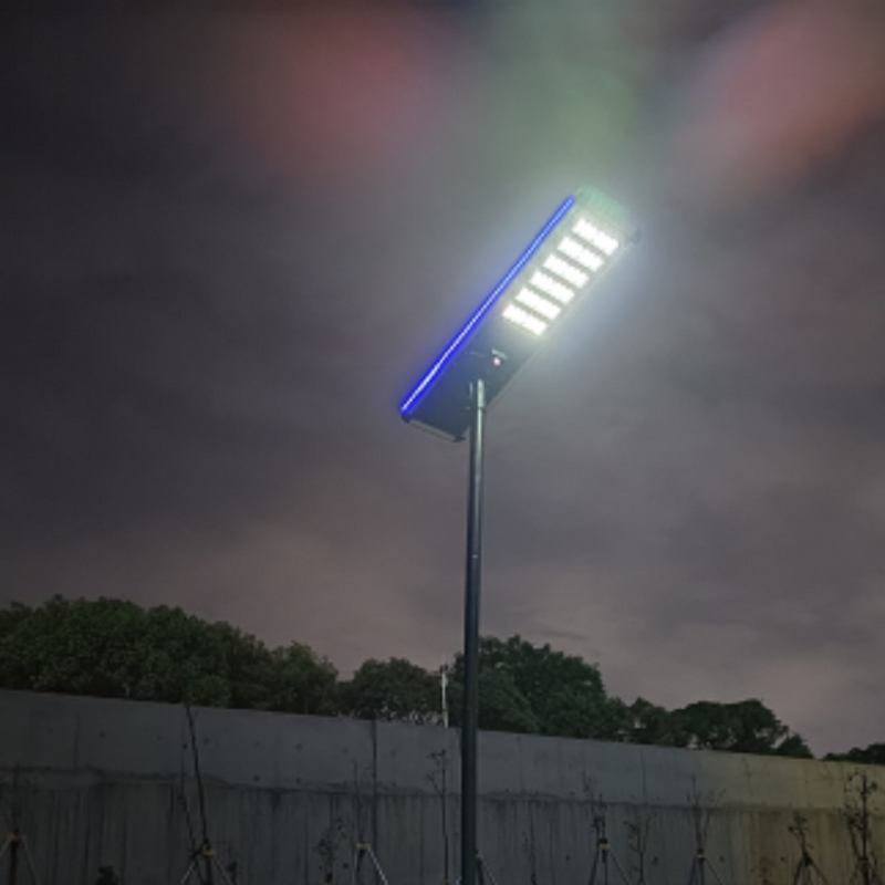 11000LM Streetlight Outdoor Project 120AH Integrated Road Lamp Engineering All in One Outdoor LED Solar Street Light