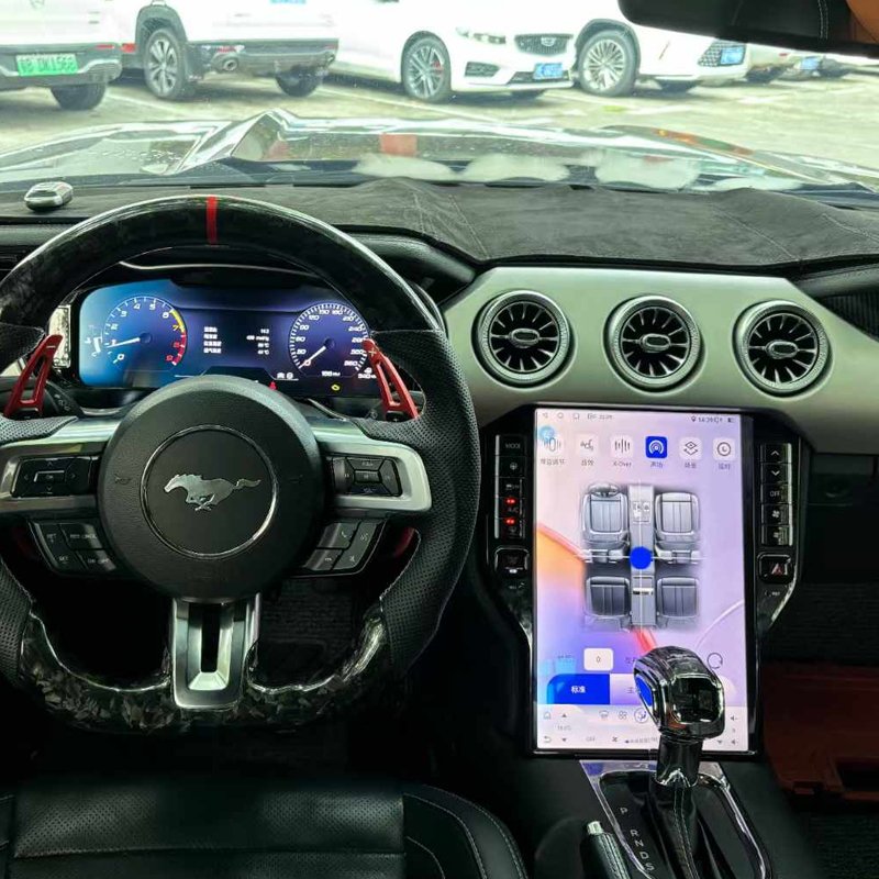12.3 Inch Android Auto Dashboard Instrument Panel for Ford Mustang 2015-2020 Speed Meter Multimedia Player Digital Cluster