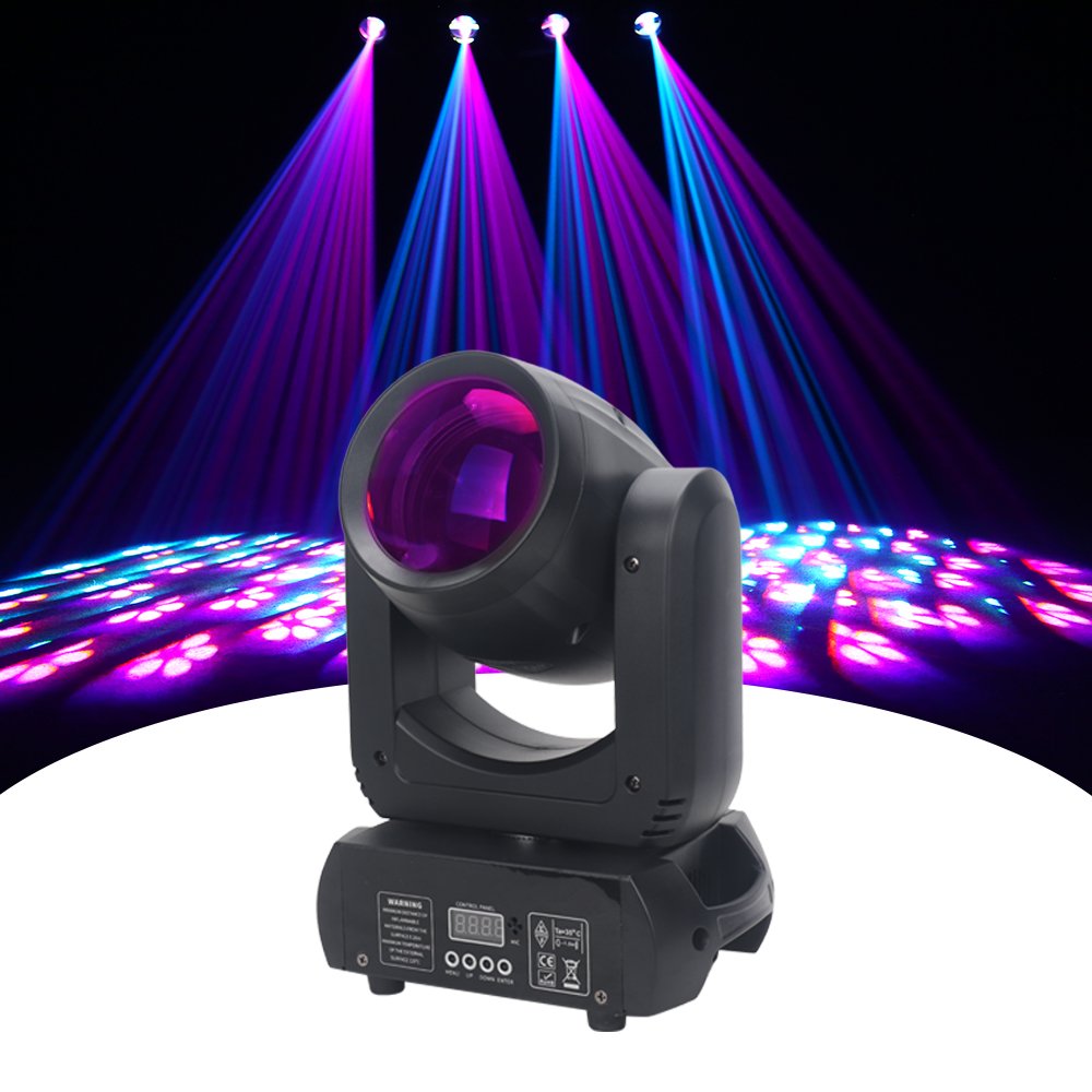 Rainbow Effect 150 W Led Beam Moving Head Light Gobo DJ Disco LED Stage Lighting for Club Party Wedding Bar