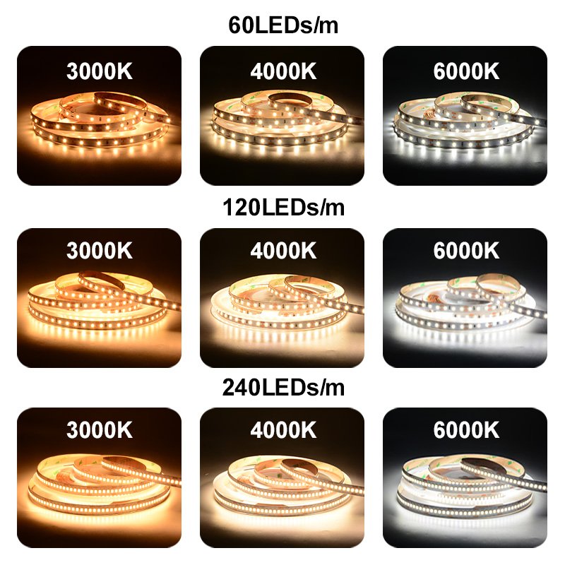 COXO Led Strip Lights 2835 5 Years Warranty 6000k 4000k 3000k Ra92 Smd2835 120 Smd 240 2835 Led Strip Light