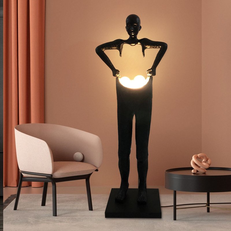 Creative Modern Minimalist Designer Art Decoration Luxury Hotel Living Room Nordic Corner Standing LED Floor Lamp Large Size