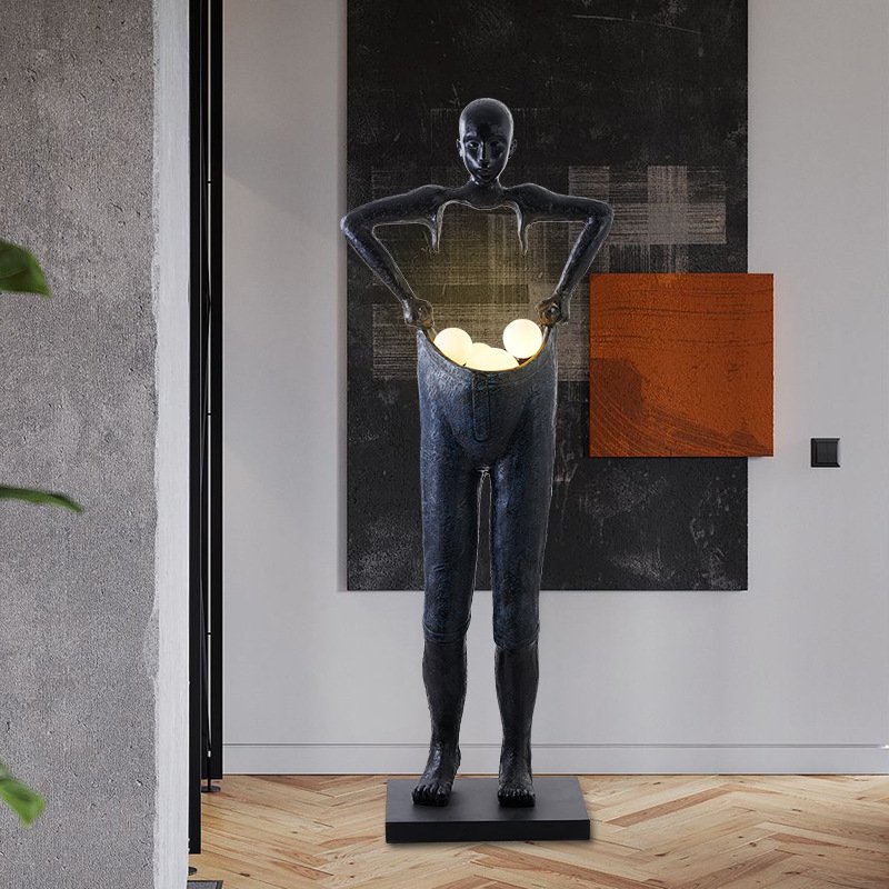 Creative Modern Minimalist Designer Art Decoration Luxury Hotel Living Room Nordic Corner Standing LED Floor Lamp Large Size
