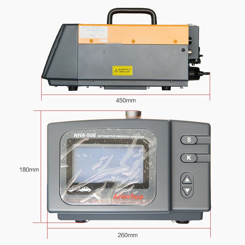 Automobile Exhaust Gas Analyzer Vehicle HC CO CO2 O2 Tester Meter Exhaust Gas Analyzer Auto Emission Gas Analyzer NHA-506