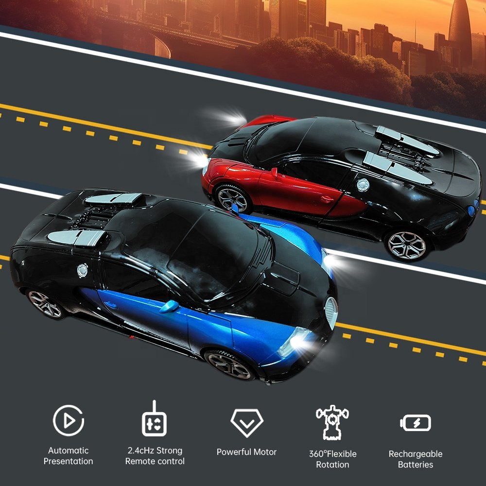 AiJH 1:18 2.4ghz RC Deformation Car Carro De Juguete Rc Auto Four Wheel Drive 2 In1 Remote Control Sports Car Model Rc Car