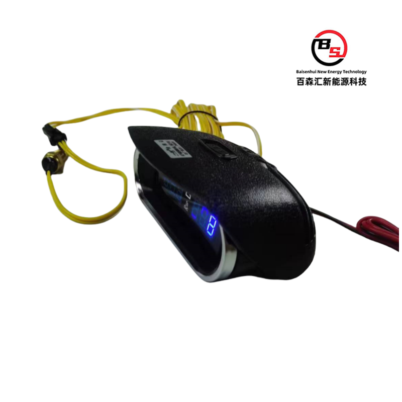 2-In-1 Horizontal Sunshade Waterproof Lcd Digital Display Water Temperature Voltmeter Strap Water Pipe Connector for Small Cars