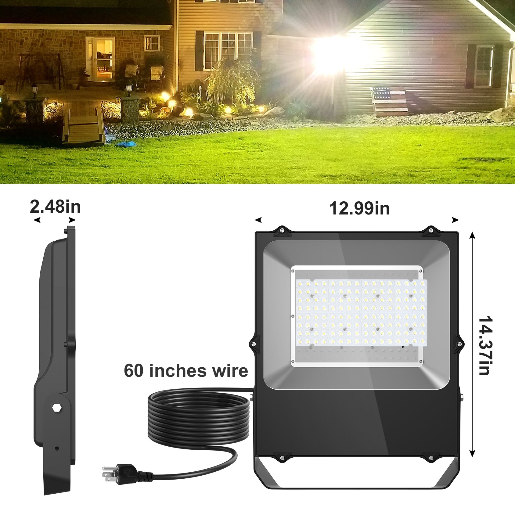 Flood Light 100W 150W 200W 240W 300W High Power High Bright Outdoor Ip66 Spot Lights Led Flood Light
