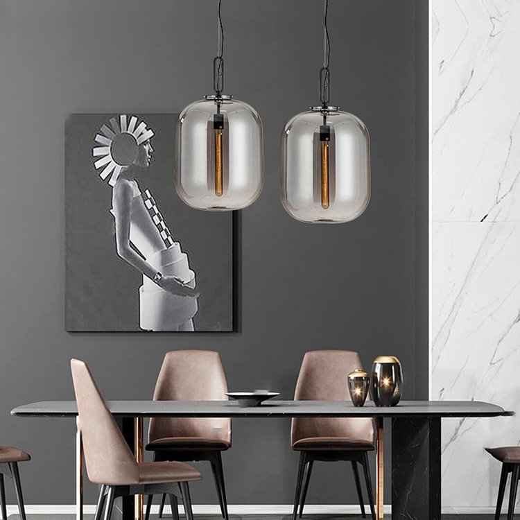 Contemporary Designer Fancy Hand Blown Glass Hanging Light Italian Modern Art Unique Home Pendant Lamps for Bedroom Living Room