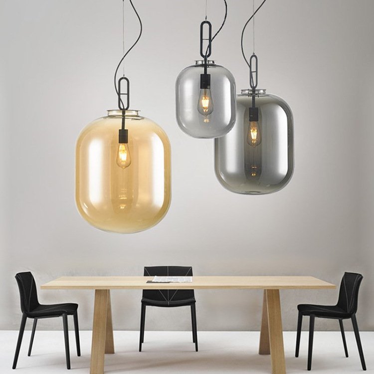 Contemporary Designer Fancy Hand Blown Glass Hanging Light Italian Modern Art Unique Home Pendant Lamps for Bedroom Living Room