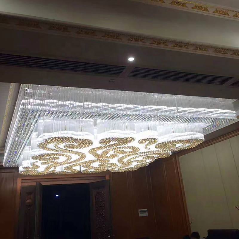 New Product Decorative Banquet Hall Shopping Mall Hotel Lobby Big Luxury Led Chandelier Ceiling Light