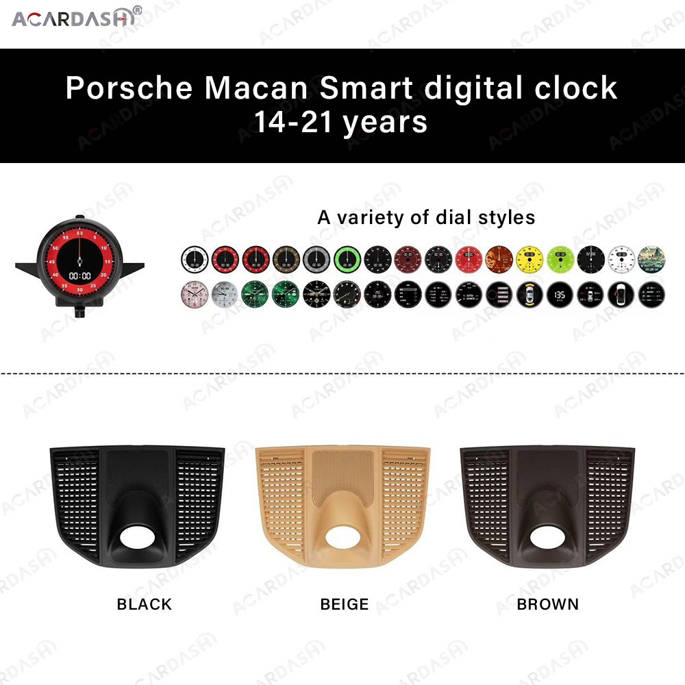 ACARDASH Speedometer Clock Panel Car Dashboard Console Stopwatch for Porsche Macan 2014-2021 Electronic Meter Clock