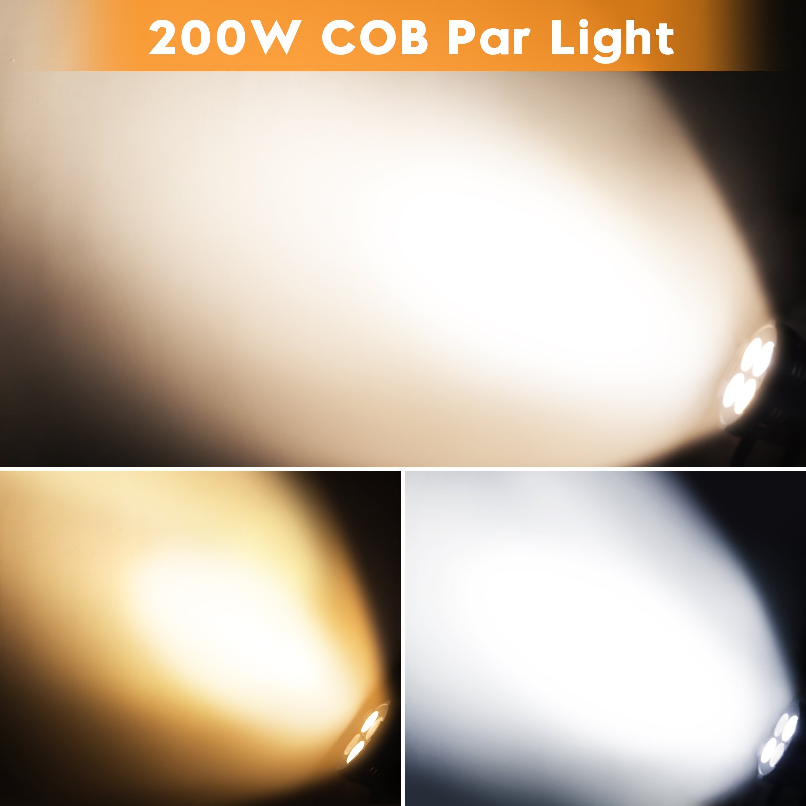 4*50w Cold Warm White Par Lights for Bar Disco Club Dj Stage Lighting With LED High Brightness COB Light