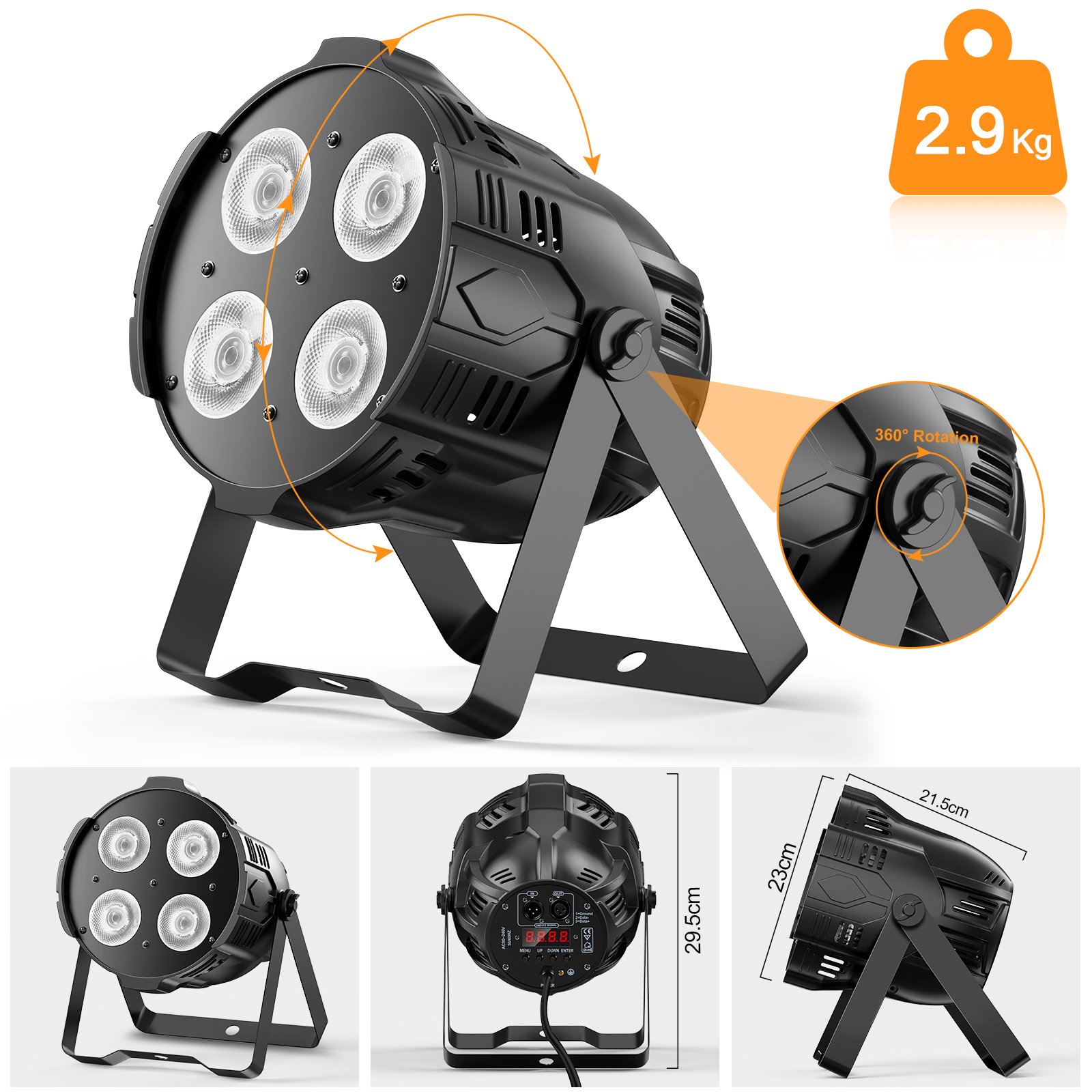 4*50w Cold Warm White Par Lights for Bar Disco Club Dj Stage Lighting With LED High Brightness COB Light