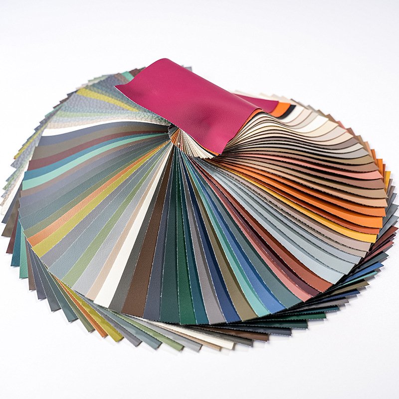 Factory Direct 0.6 mm Woven Backing 3D Nappa Upholstery Vinyl Fabric Artificial Faux Synthetic PVC Leather for Car Seat Sofa