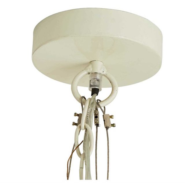 Custom High Quality Indoor Modern Design Wooden Rod Iron Arms Hanging Lamp Light Fixture White Linear Chandelier