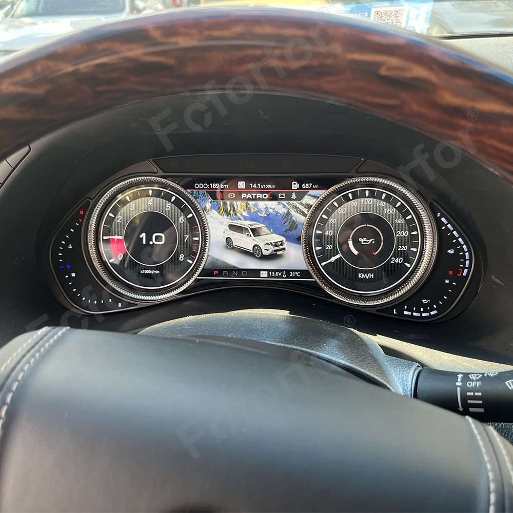 LCD Digital Cluster for Nissan Y62 2010-2022 Virtual Cockpit Speed Meter Dashboard Instrument