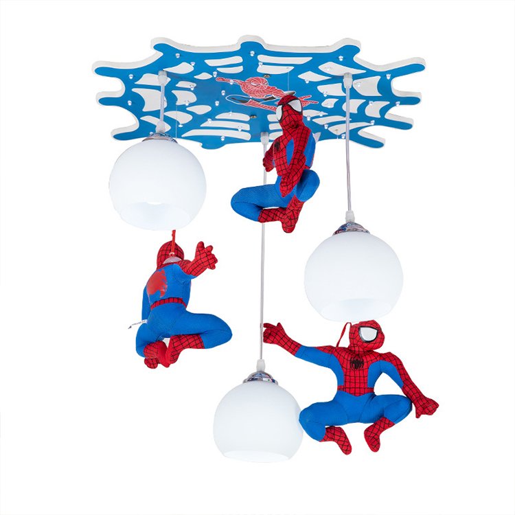 Cartoon Spider-Man Ceiling Light LED Three-color Variable Light Bedroom Children's Room Day Care Eye protection Ceiling Light