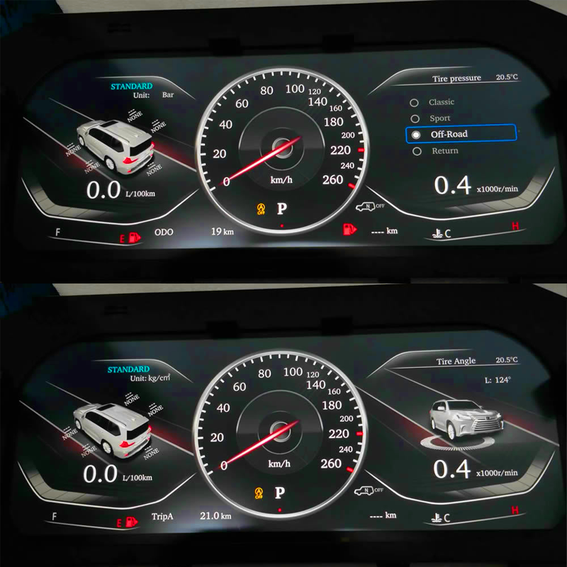 AUTO Hot-sale Auto Meter LCD Instrument Panel Intelligent LCD Instrument Speedometer Modification Suitable for Toyota PRADO