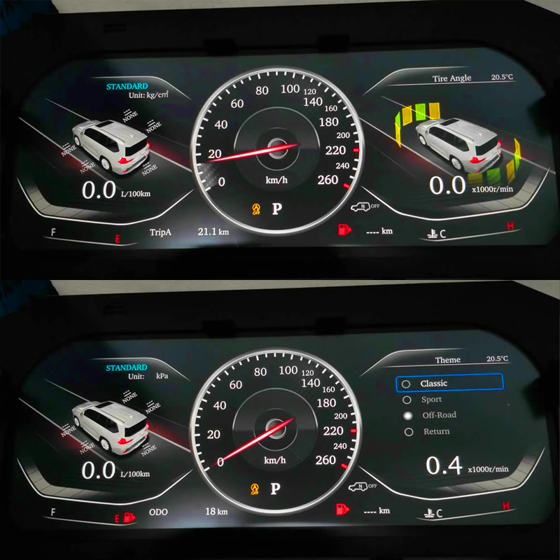 AUTO Hot-sale Auto Meter LCD Instrument Panel Intelligent LCD Instrument Speedometer Modification Suitable for Toyota PRADO