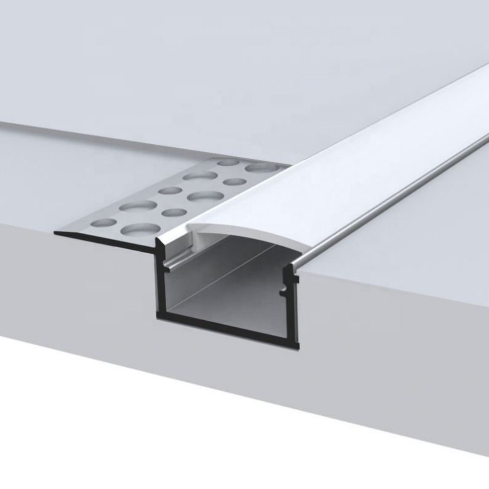 62mm * 14mm Recessed Aluminium LED Profile in Gypsum Plaster Architectural Ceiling for Dry Wall Indoor LED Linear Lighting