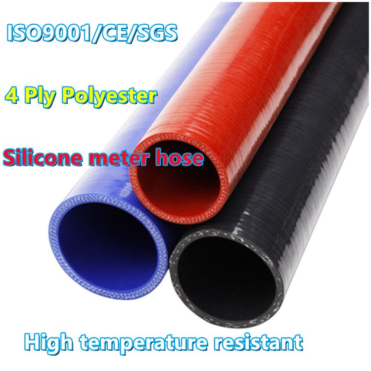 Customized Black Blue Red Automobile Heat Resistant 1 Meter Long Straight Radiator Tube Silicone Hose Pipe