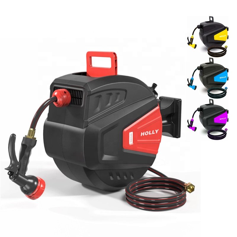 40 Meter Extra Long Retractable Water Hose Reel Wall Mount Heavy Duty Garden Hose Reel 130 Heavy Duty Automatic Rewind Hose Reel
