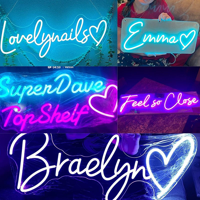 Custom Neon Signs Personalized LED Neon Signs for Birthday Party Night Light Company Logo Business Sign Gift Name Neon Lights