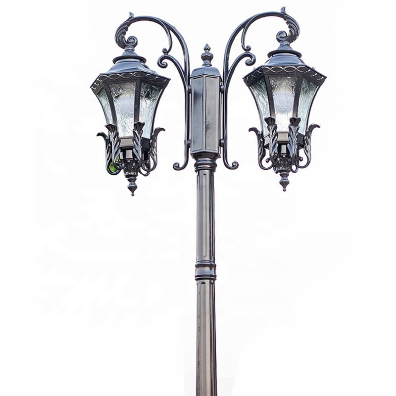 Factory Customized High Standard 2m, 3m, 4m Decorative Aluminum Retro Garden Lamp Small Road Lights, Antique Landscape Lighting
