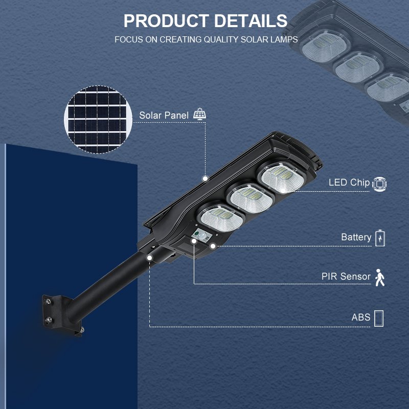 High Quality Best Seller Ip65 Split Waterproof 5730 Led 44Pcs 3000 6000K 4.5W Polysilicon Solar Street Lights