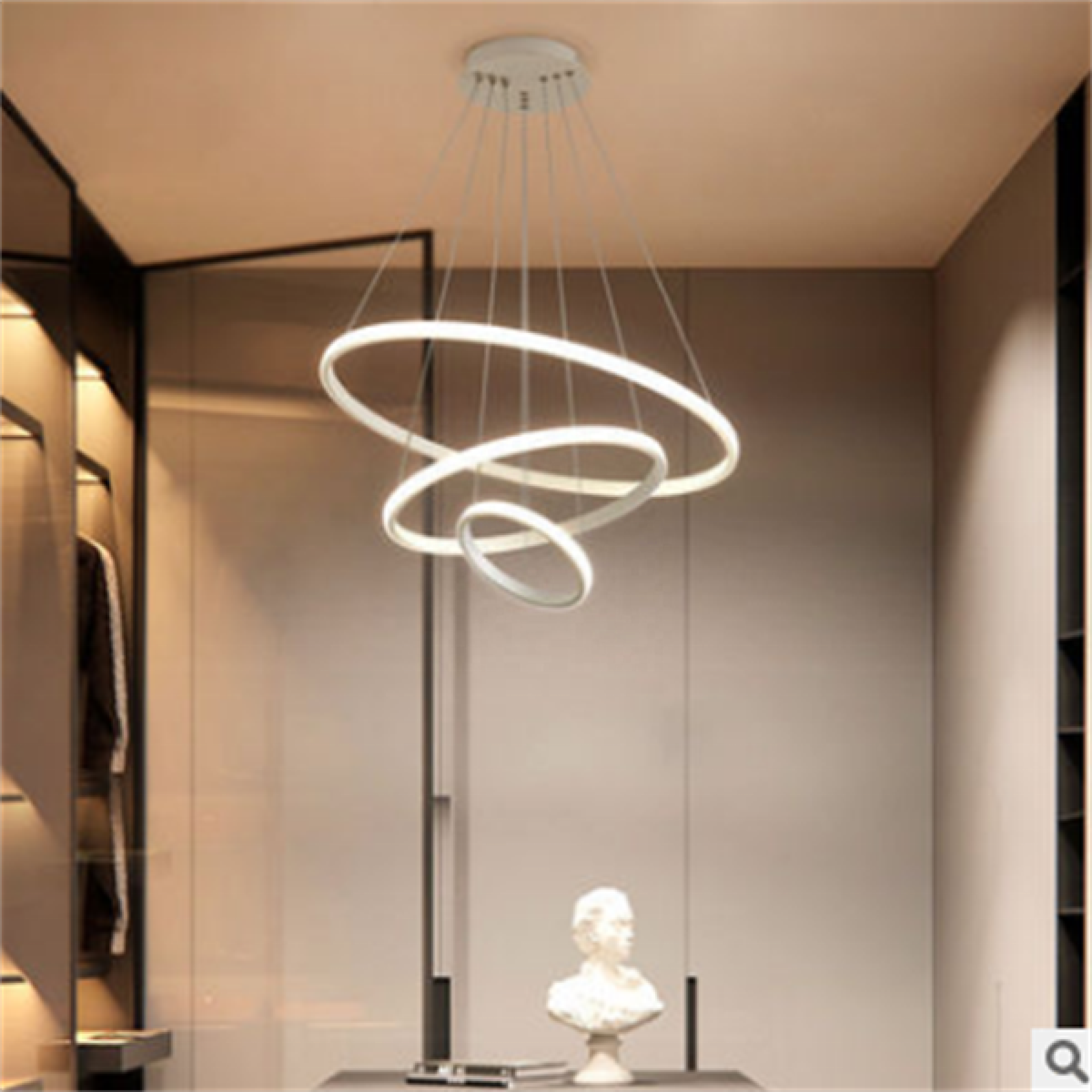 Luxury Modern Chandelier Ring Indoor Living Room Hanging Lighting for Hotel Bedroom Pendant Lights Chandeliers