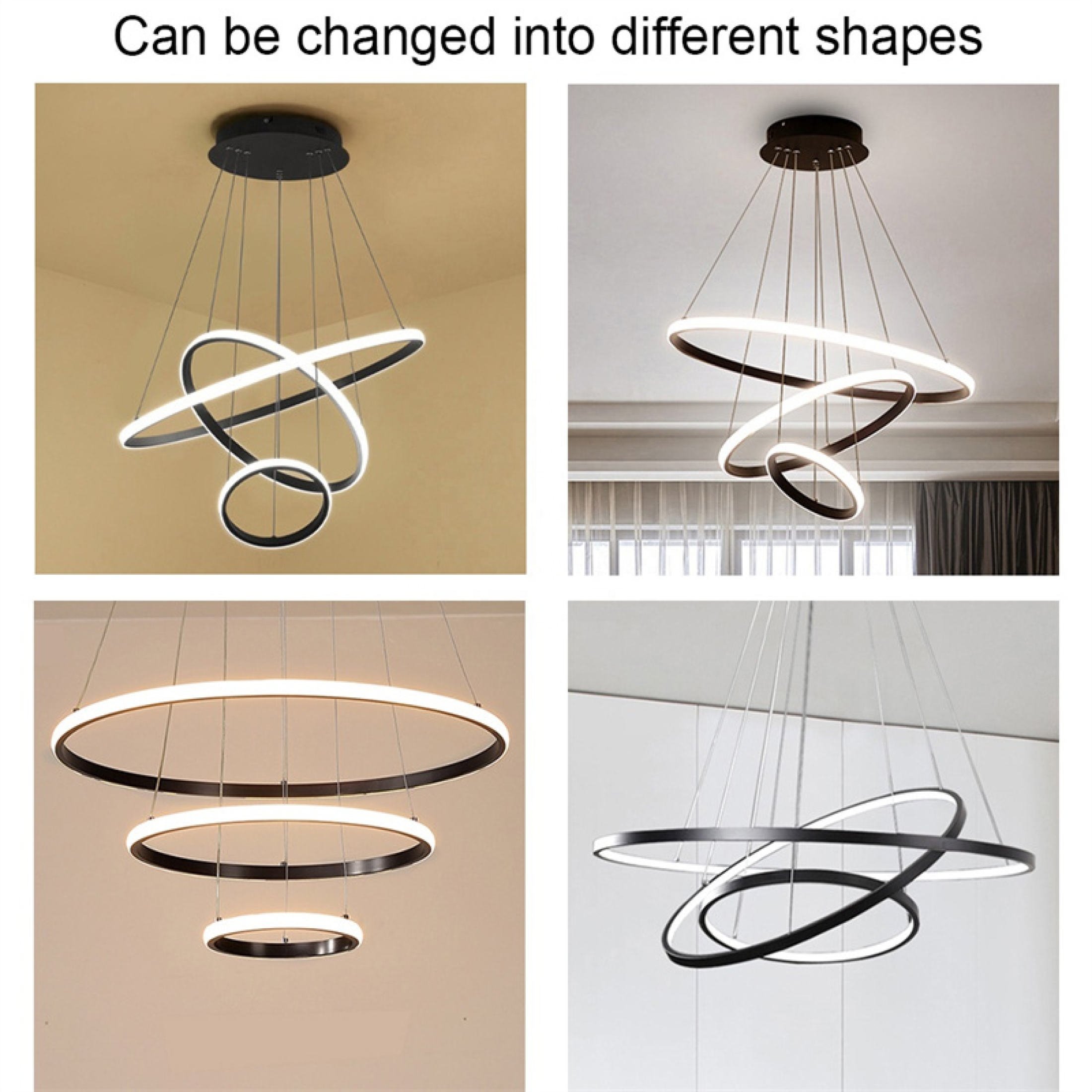 Luxury Modern Chandelier Ring Indoor Living Room Hanging Lighting for Hotel Bedroom Pendant Lights Chandeliers