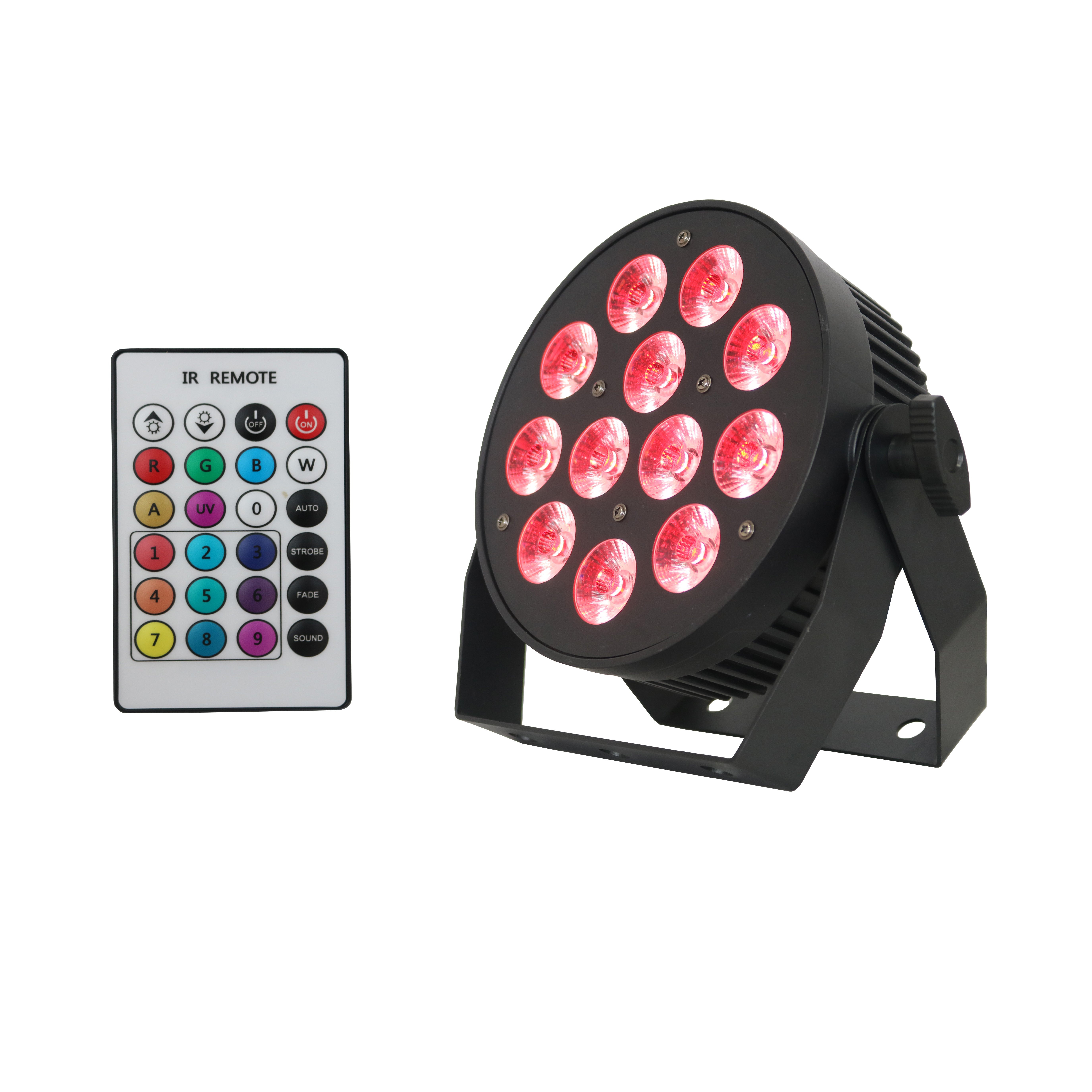 High Quality Aluminum Mini Flat 12X10W Rgbw Remote Control Led Par Light for Wedding Party Dj Disco