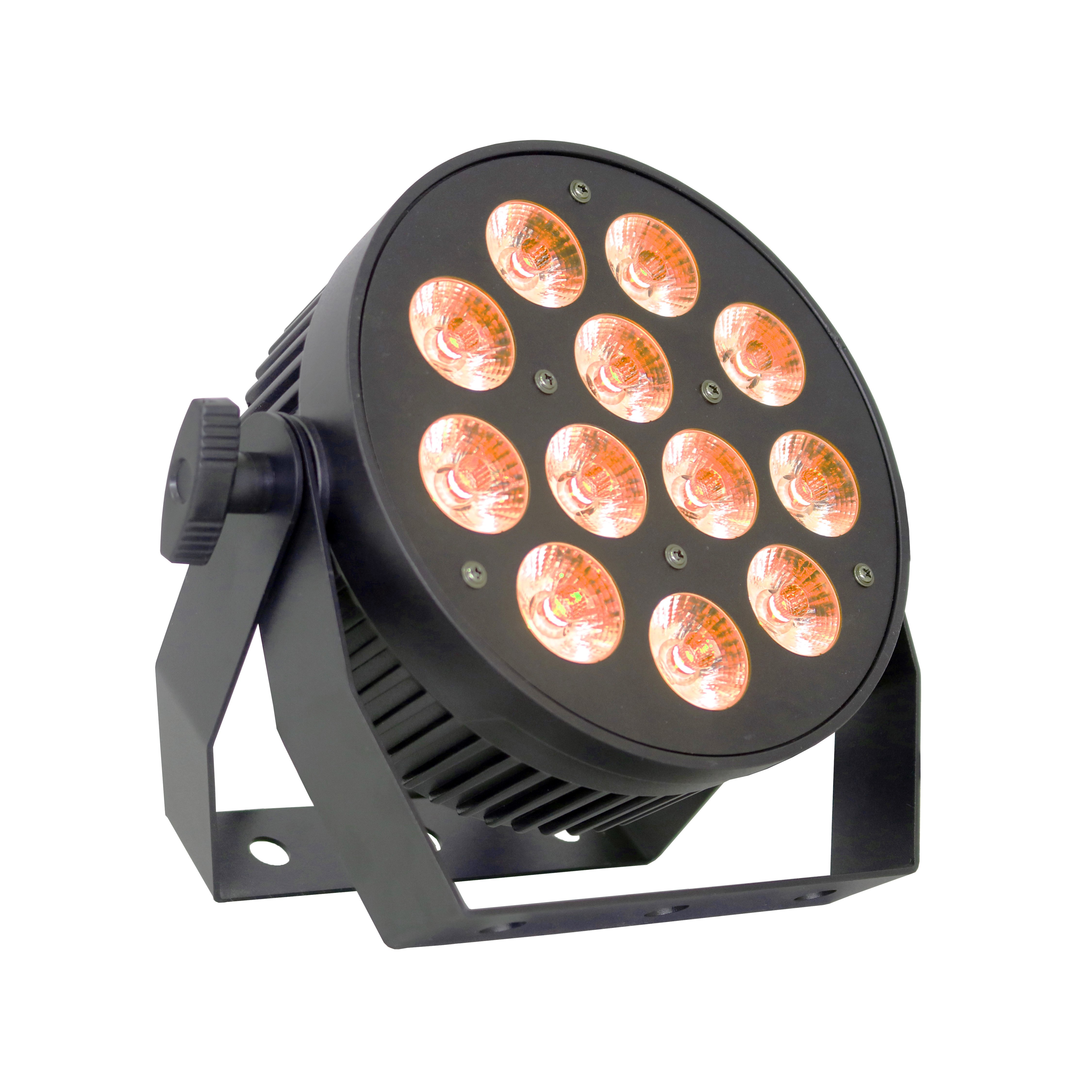 High Quality Aluminum Mini Flat 12X10W Rgbw Remote Control Led Par Light for Wedding Party Dj Disco