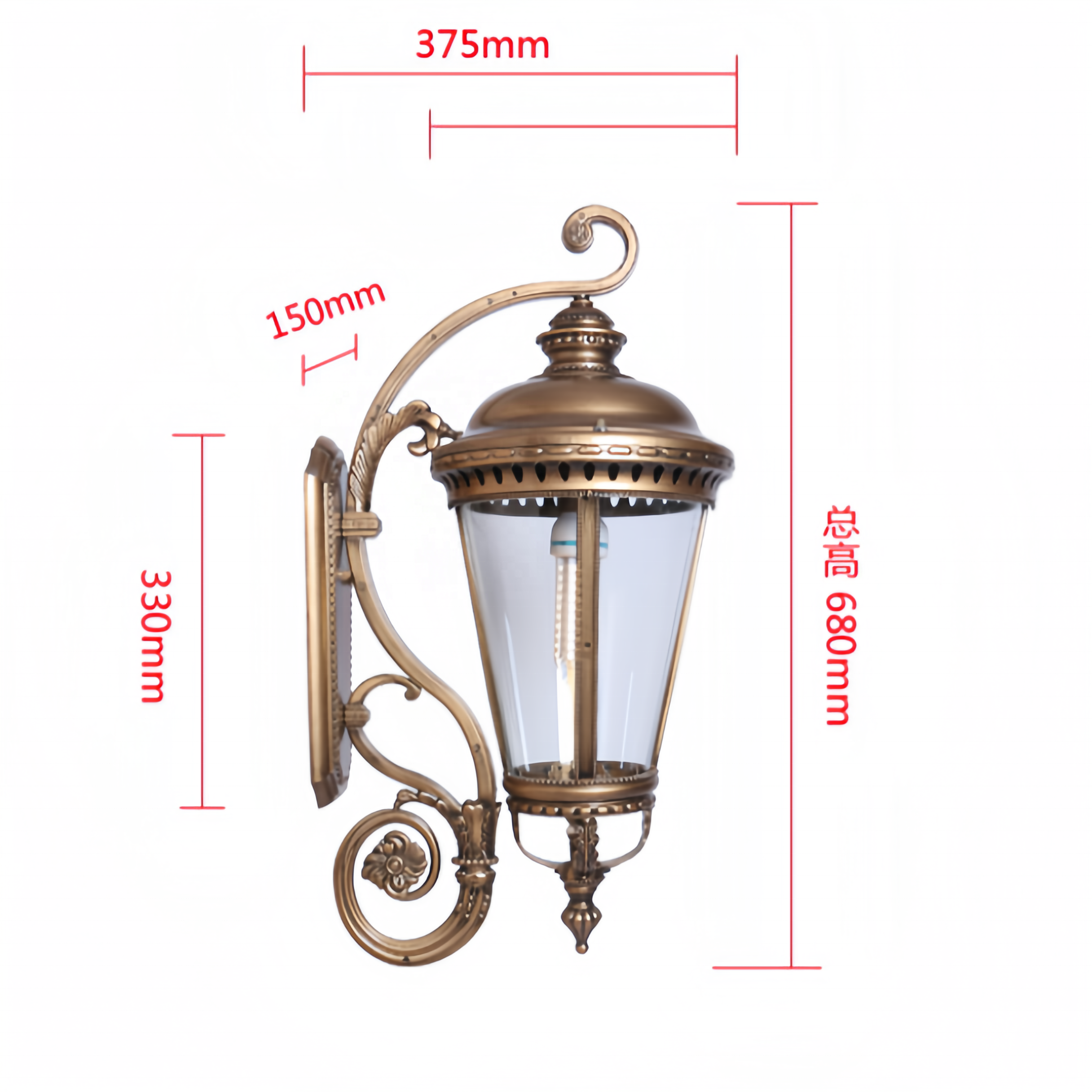Luxury European Style LED Wall Lamp Villa Corridor Exterior Wall Garden Lamp E27 Retro Lighting Fixture Wholesale