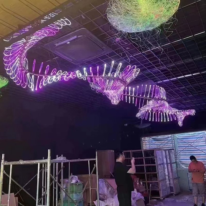 Factory Direct Sale Commercial Space Modern Project Custom Hotel Ktv Sales Department Foyer Led Chandelier