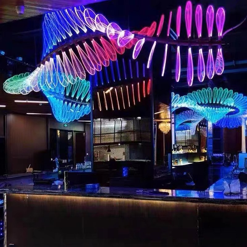 Factory Direct Sale Commercial Space Modern Project Custom Hotel Ktv Sales Department Foyer Led Chandelier