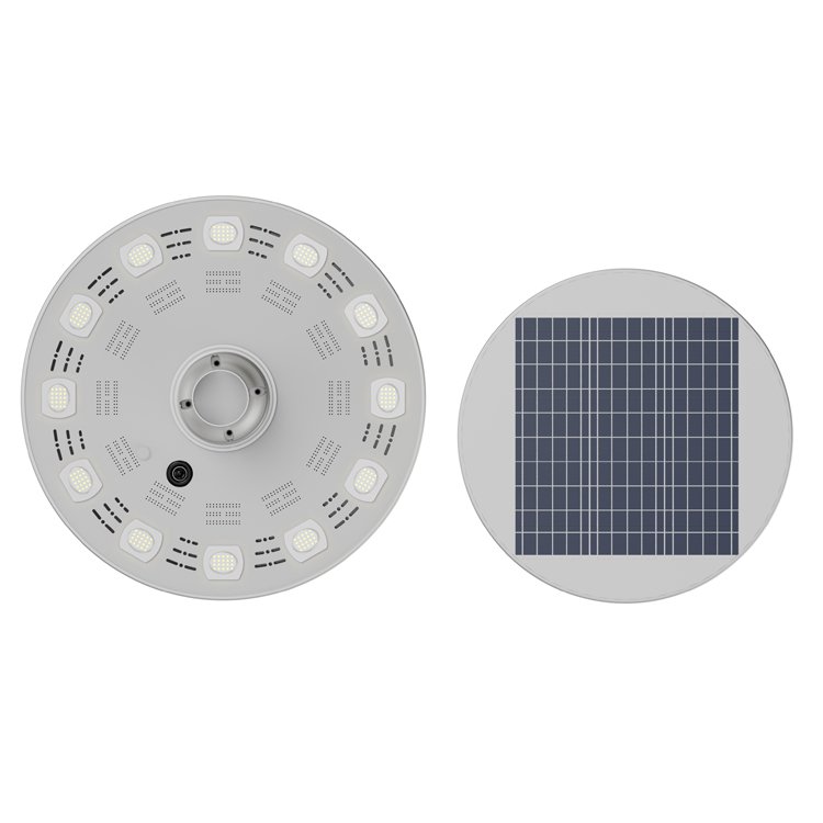 400000 Lumens 80W 300W 6500K Ip65 Security Light Outdoor Public Detector All in One Circular Led Solar Street Lamp for Garden