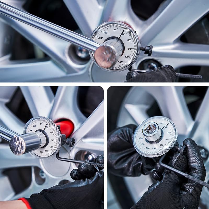 Professional 360 Degree Adjustable 1/2\" Drive Torque Meter Wrench Set Metal & Plastic Material for Car Application