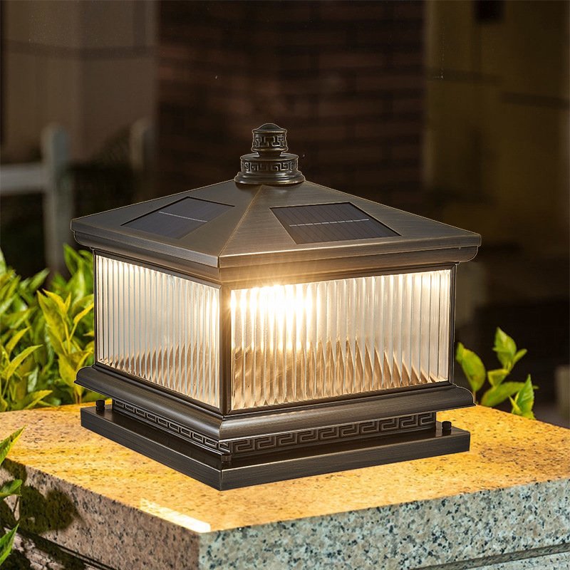 High Quality Stainless Steel Outdoor Ip65 Waterproof Outdoor Yard Fence Solar Led Gate Pillar Light for Garden