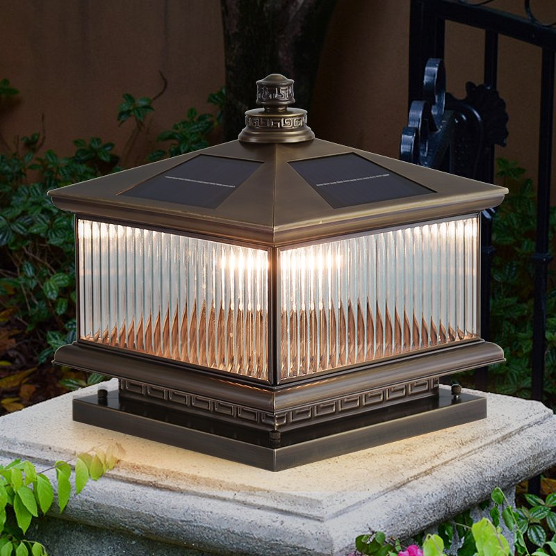 High Quality Stainless Steel Outdoor Ip65 Waterproof Outdoor Yard Fence Solar Led Gate Pillar Light for Garden