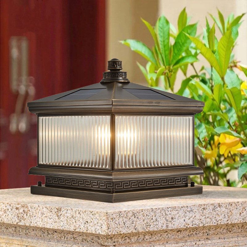 High Quality Stainless Steel Outdoor Ip65 Waterproof Outdoor Yard Fence Solar Led Gate Pillar Light for Garden