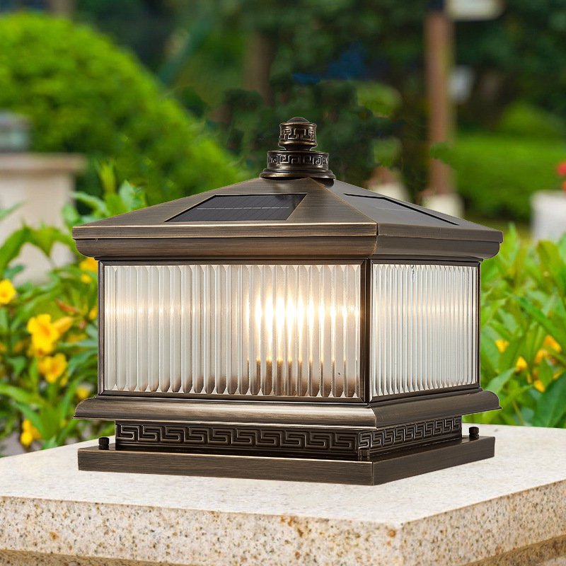 High Quality Stainless Steel Outdoor Ip65 Waterproof Outdoor Yard Fence Solar Led Gate Pillar Light for Garden