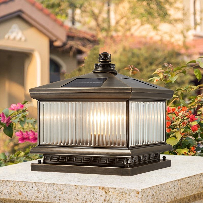 High Quality Stainless Steel Outdoor Ip65 Waterproof Outdoor Yard Fence Solar Led Gate Pillar Light for Garden